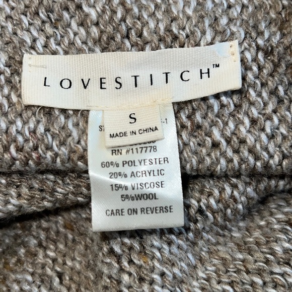 Lovestitch Asymmetrical Poncho - Picture 6 of 6